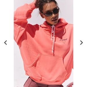 FP Movement by Free People Final Call Neon Coral Combo Hoodie, XS NWT 🤩